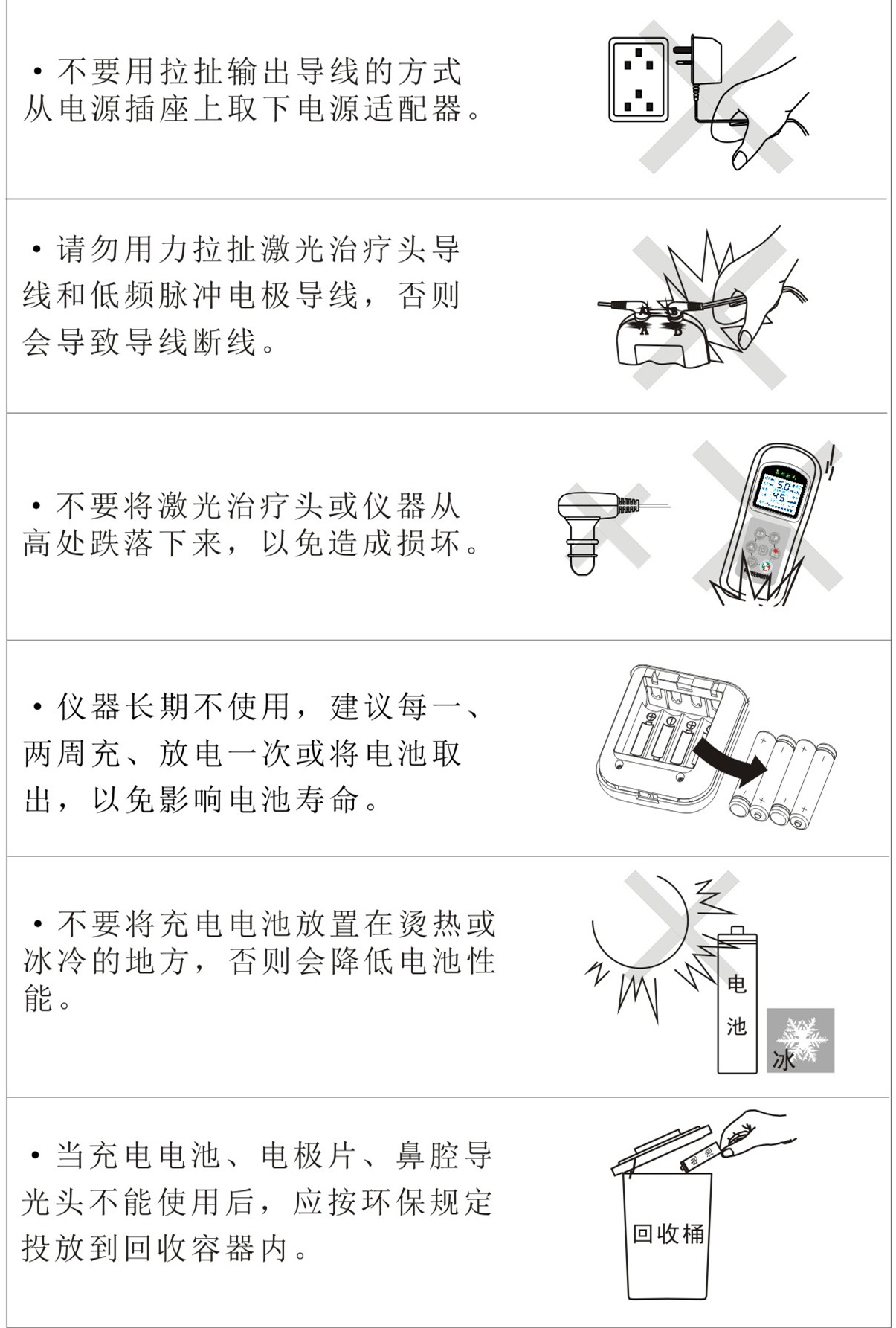 半導體激光低頻治療儀GX-2000A－日常保養(yǎng)、安全注意事項