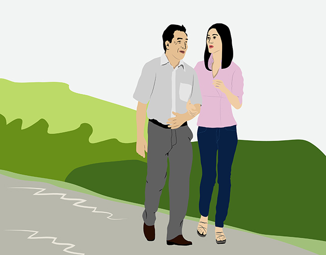父女、散步、休息-康興醫(yī)療器械官網(wǎng)
